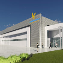 Conceptual rendering of the new aviation and engineering research center at Embry-Riddle.