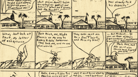 The first Klyde Morris comic strip, published in 1978.