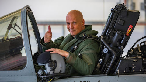 Lt. Gen. Ingo Gerhartz in a fighter jet