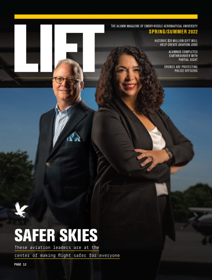 Cover of Lift Magazine featuring aviation safety leaders.