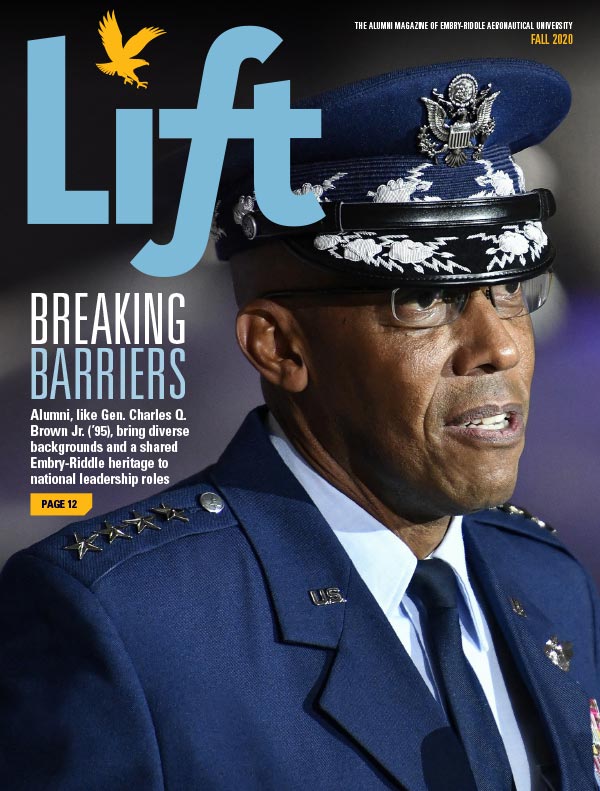 Lift Magazine cover featuring Gen. Charles Q. Brown Jr., class of 1995