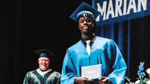 Jerry Bracey II at his college graduation