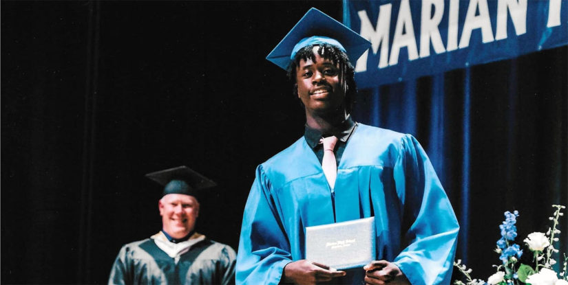Jerry Bracey II at his college graduation