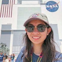 Elena outside of a NASA facility