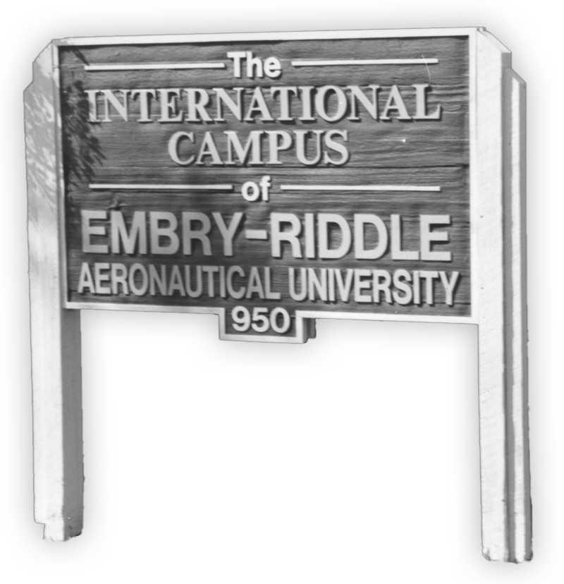 The International Campus of EMBRY-RIDDLE Aeronautical University sign