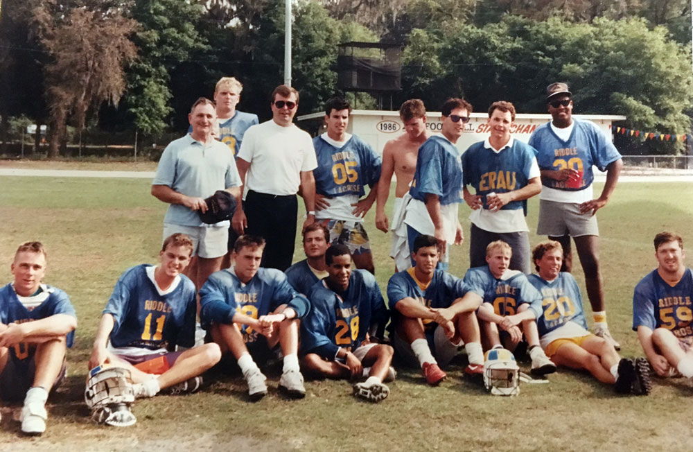 Embry-Riddle Daytona Beach lacrosse team circa 1988.