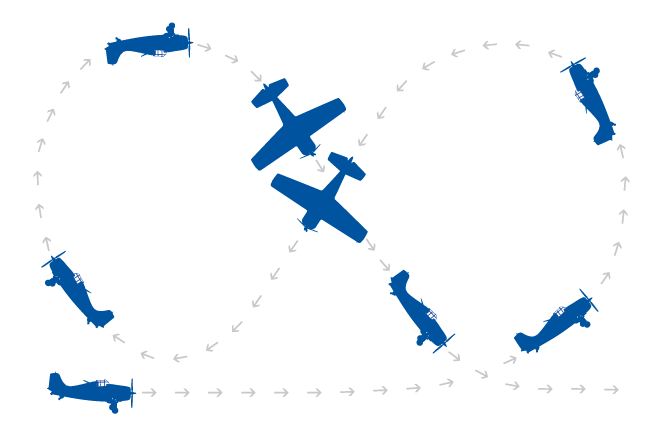 Diagram of the "Cuban 8" aerobatic maneuver